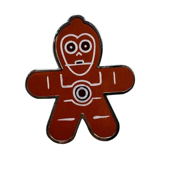 Disney C 3PO Trading Pin Star Wars Gingerbread Cookie Lapel Pin Brooch Badge Pin - Picture 1 of 8